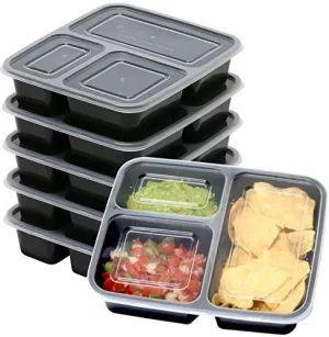 - Simplehouseware 3 Compartment Reusable Food Grade Meal Prep Storage Container Boxes (36 Ounces)
