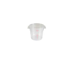1 Qt Round Food Storage Container, Pc, Clear, total 12 Counts