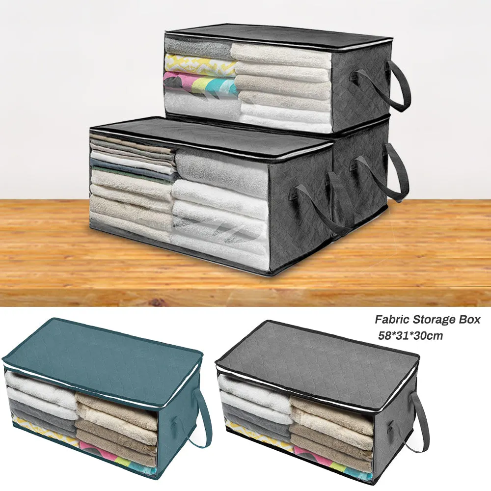 1/2/3pcs Non-woven Anti-dust Collapsible Storage Box