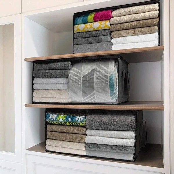 1/2/3pcs Non-woven Anti-dust Collapsible Storage Box