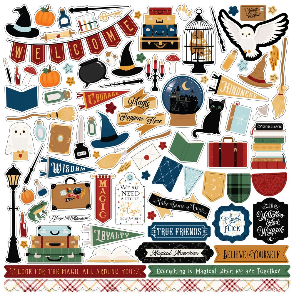 12X12 Element Sticker Sheet, Wizards and Company