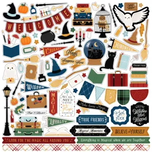 12X12 Element Sticker Sheet, Wizards and Company