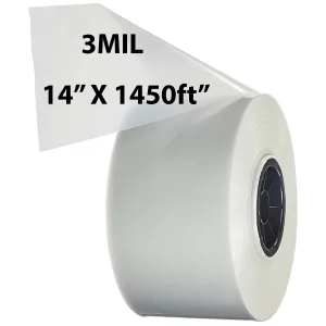 14 inch x 1450ft Poly Tubing Roll 3 Mil LDPE Low Density