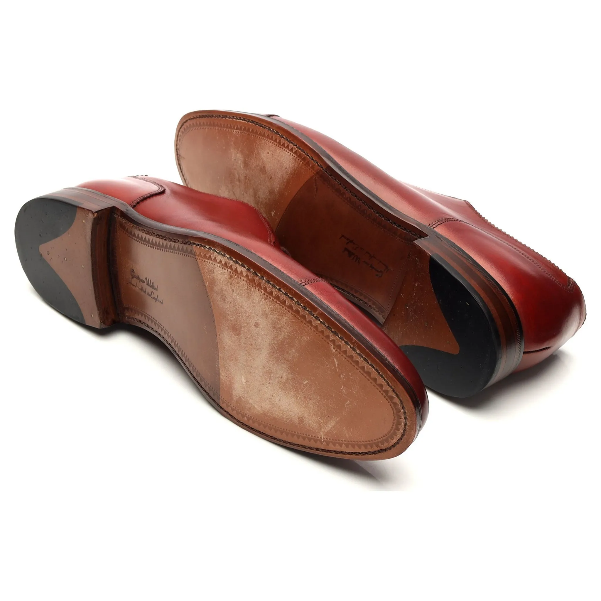 1880 Legacy 'Evans' Red Brown Leather Oxford UK 9 F