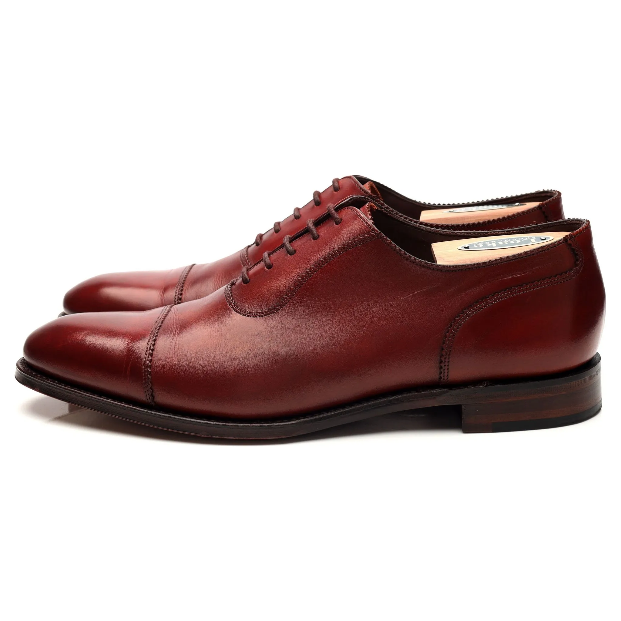 1880 Legacy 'Evans' Red Brown Leather Oxford UK 9 F