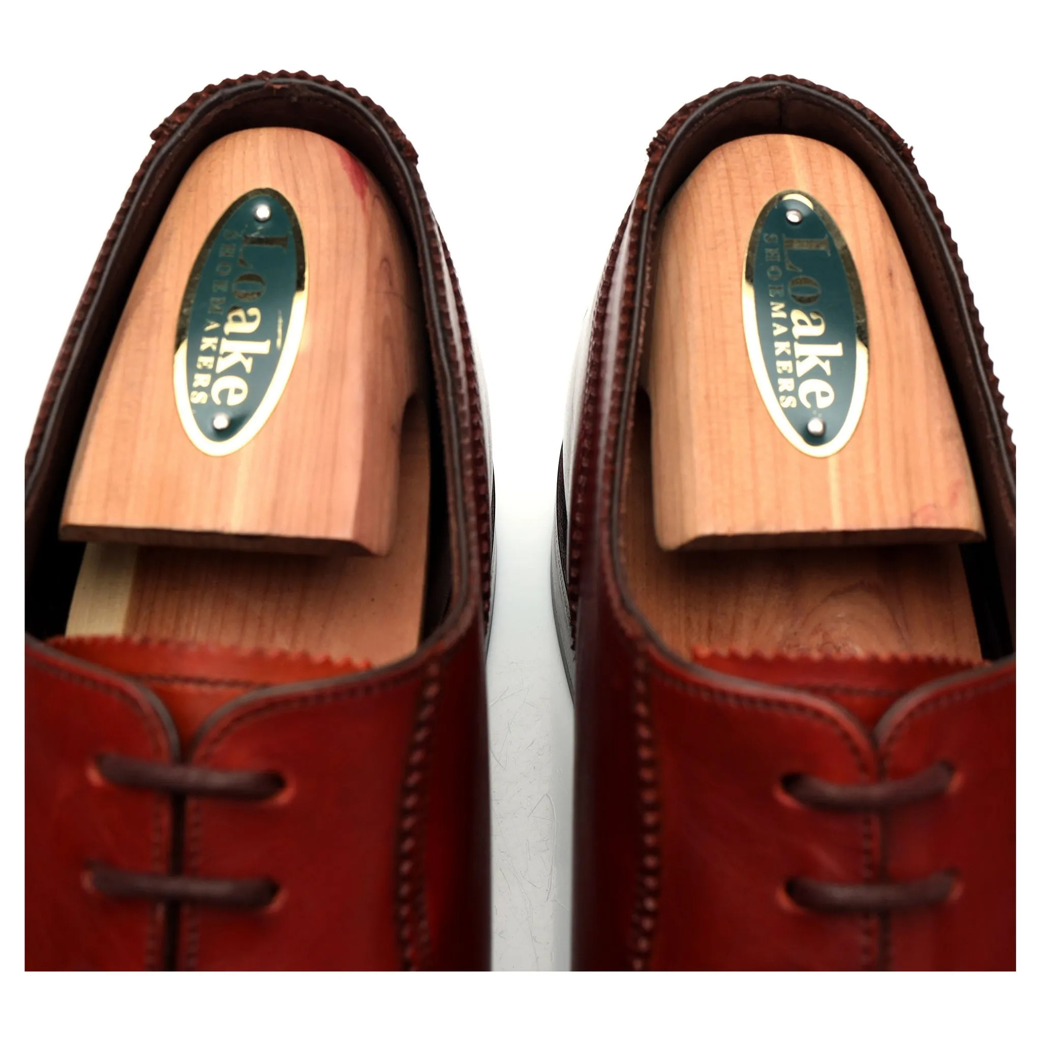 1880 Legacy 'Evans' Red Brown Leather Oxford UK 9 F