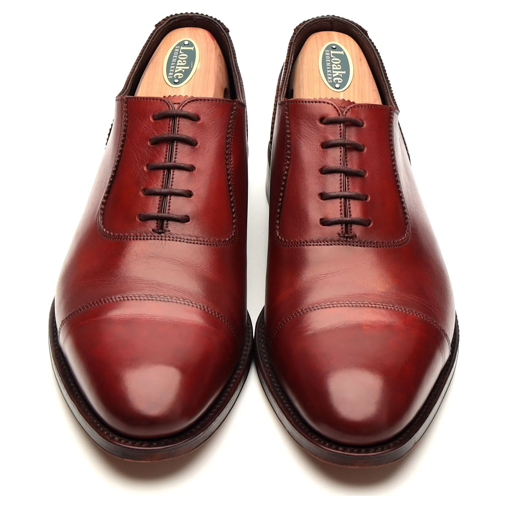 1880 Legacy 'Evans' Red Brown Leather Oxford UK 9 F