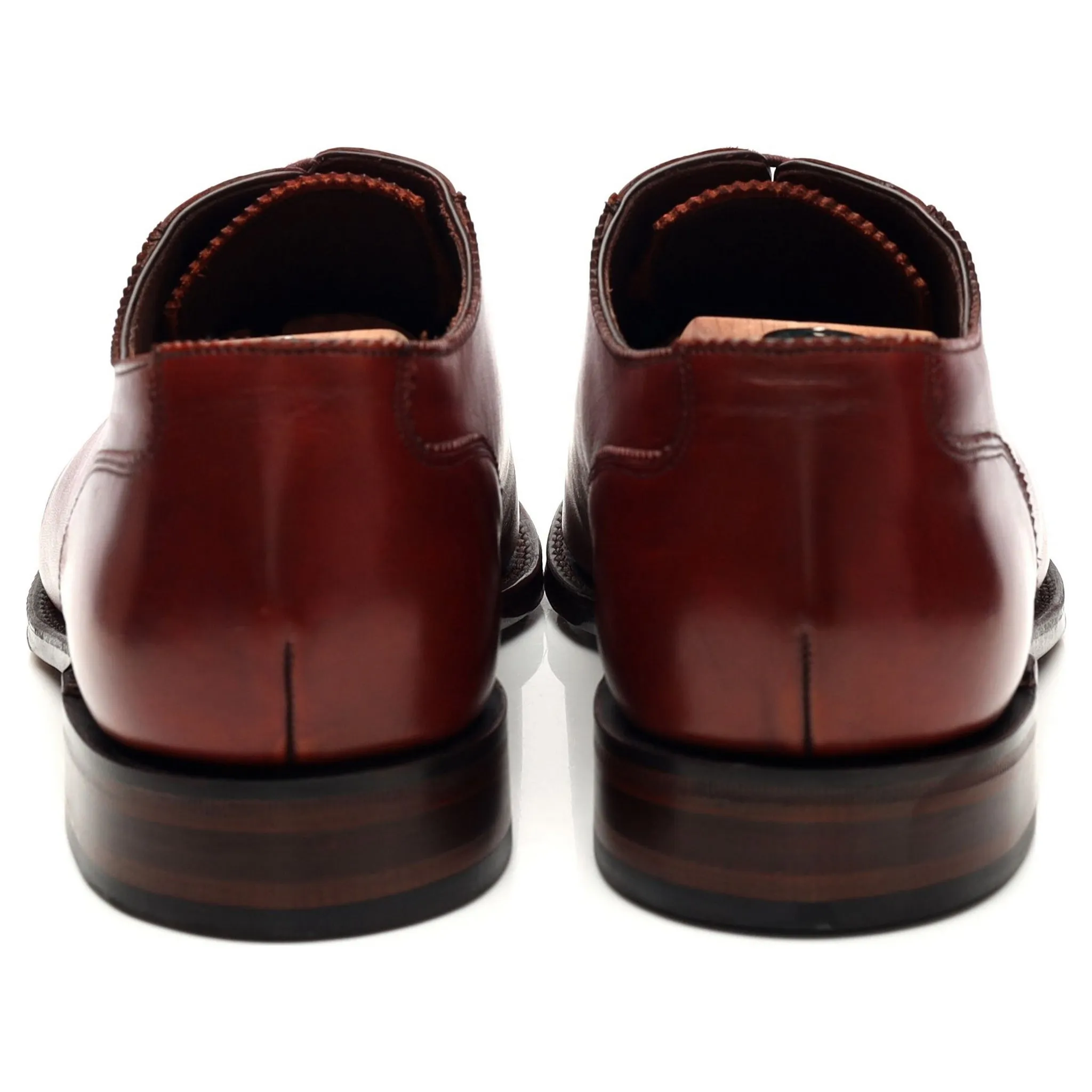 1880 Legacy 'Evans' Red Brown Leather Oxford UK 9 F