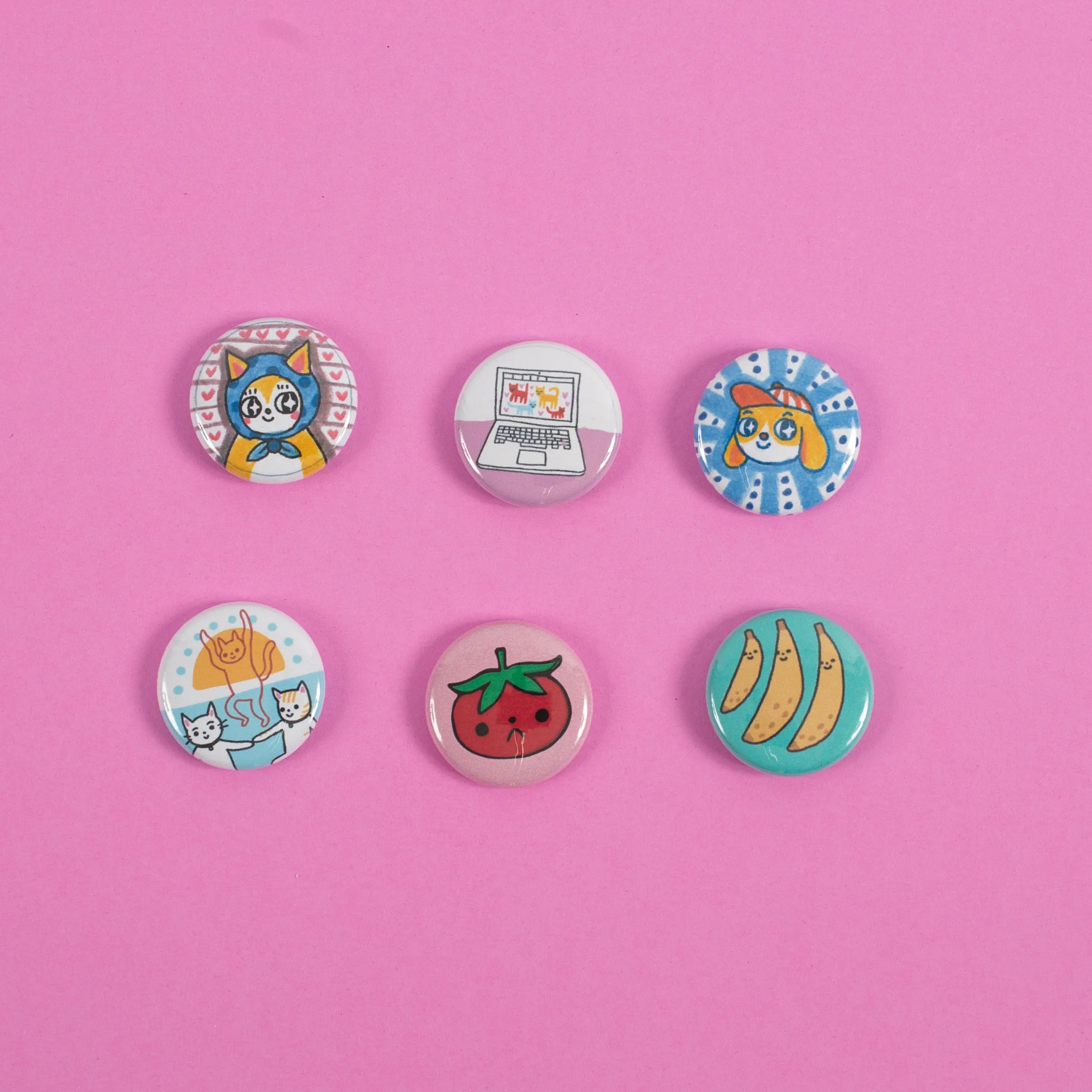 1" color buttons