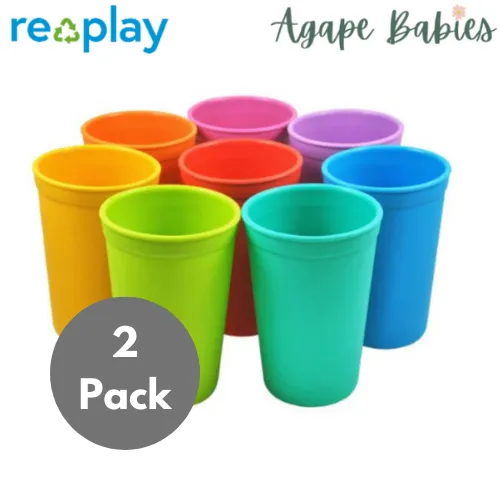 [2-Pack] Re-play Recycled Drinking Cup 24oz Adult Size [Made in USA]