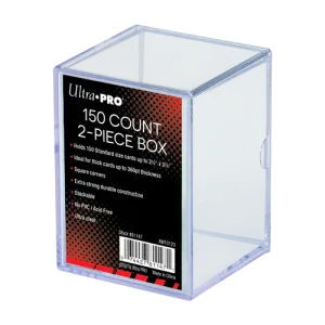2-Piece 150 Count Clear Card Storage Box