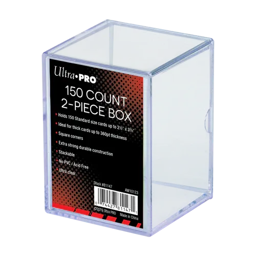 2-Piece 150 Count Clear Card Storage Box