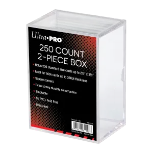 2-Piece Clear 250 Card Storage Box