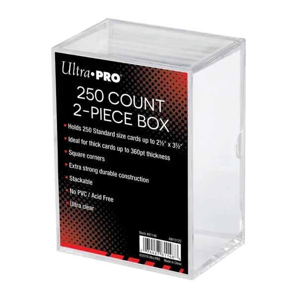 2-Piece Clear 250 Card Storage Box