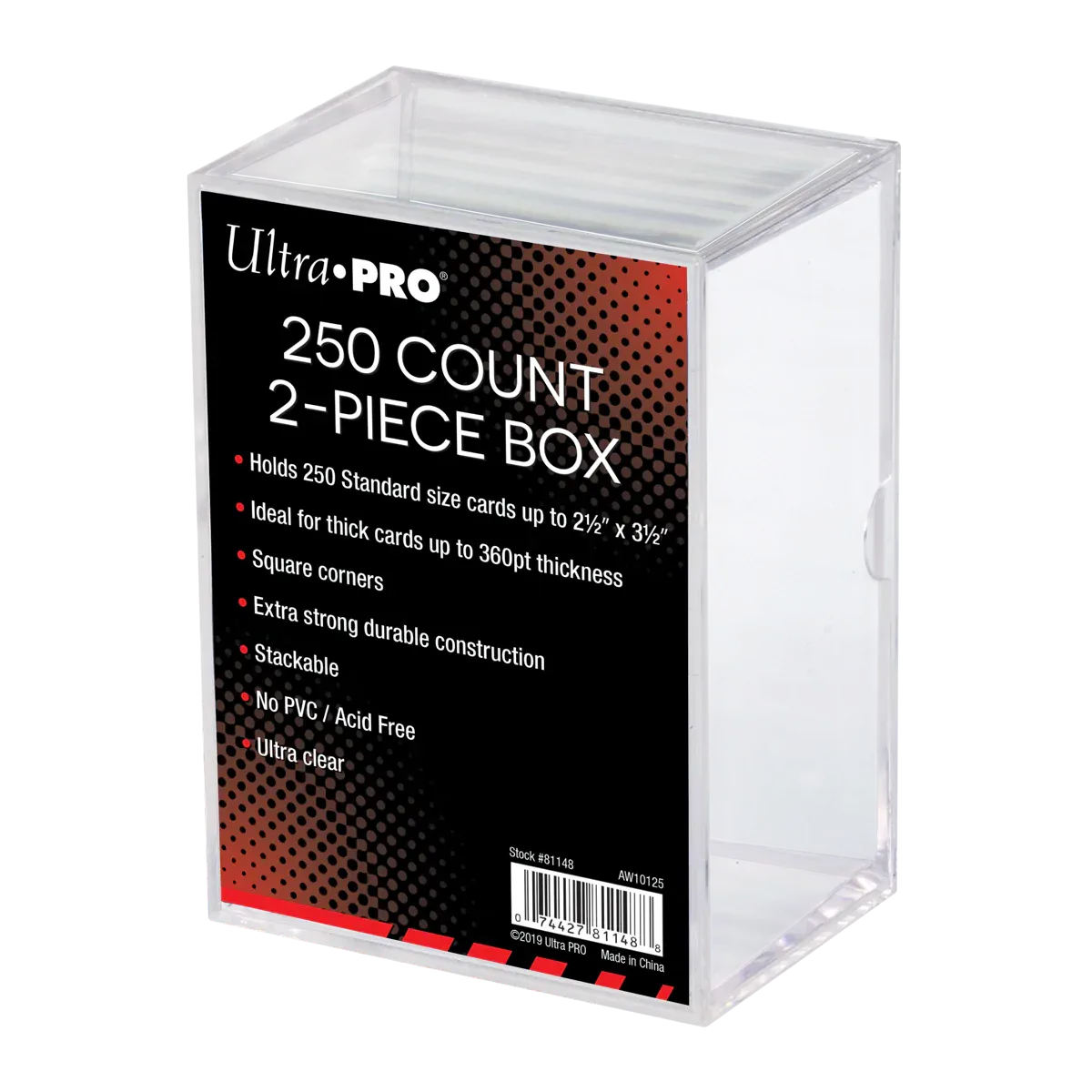 2-Piece Clear 250 Card Storage Box