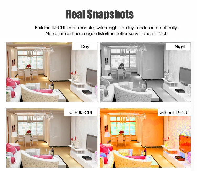2K FHD Wifi CCTV Outdoor Security Camera 2MP 3.6mm Lens Night Vision