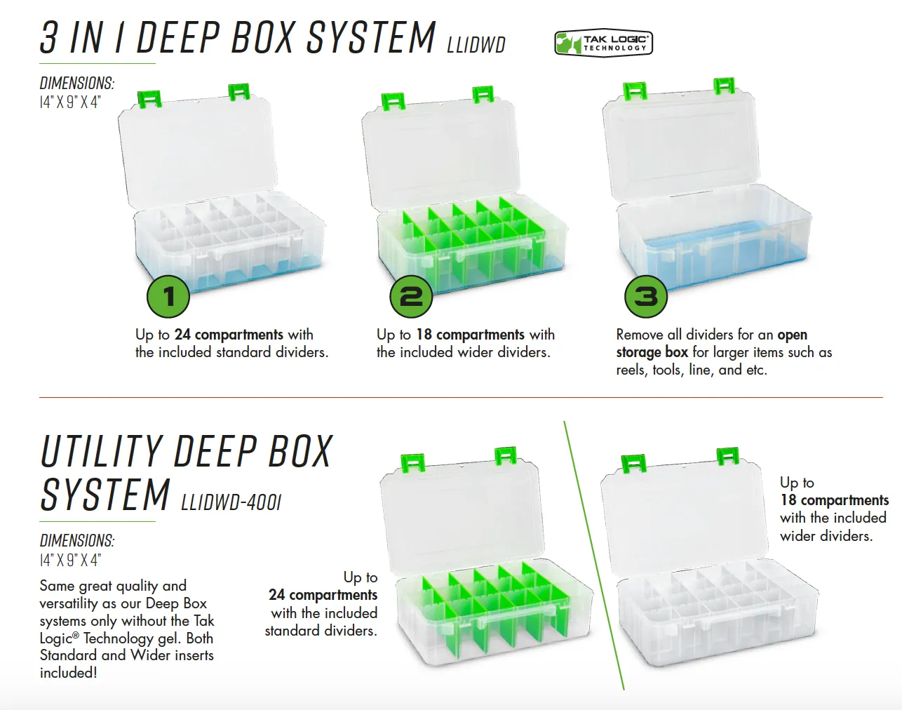3 in 1 Deep Box with Tak Logic® Technology