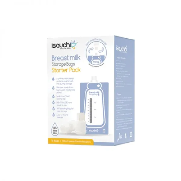 [3-Pack] Isa Uchi Breastmilk Spout Started Pack, 6pcs   2 x NN   2 x WN adaptor