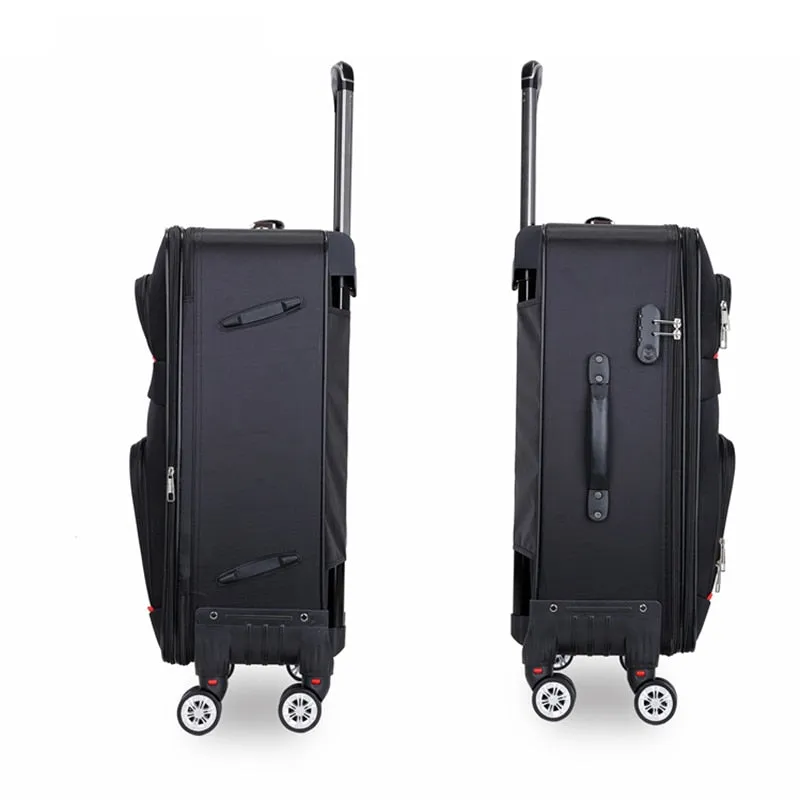 3-Piece Travel Luggage Set Soft Side Rolling Suitcase, 20/24/28 inches
