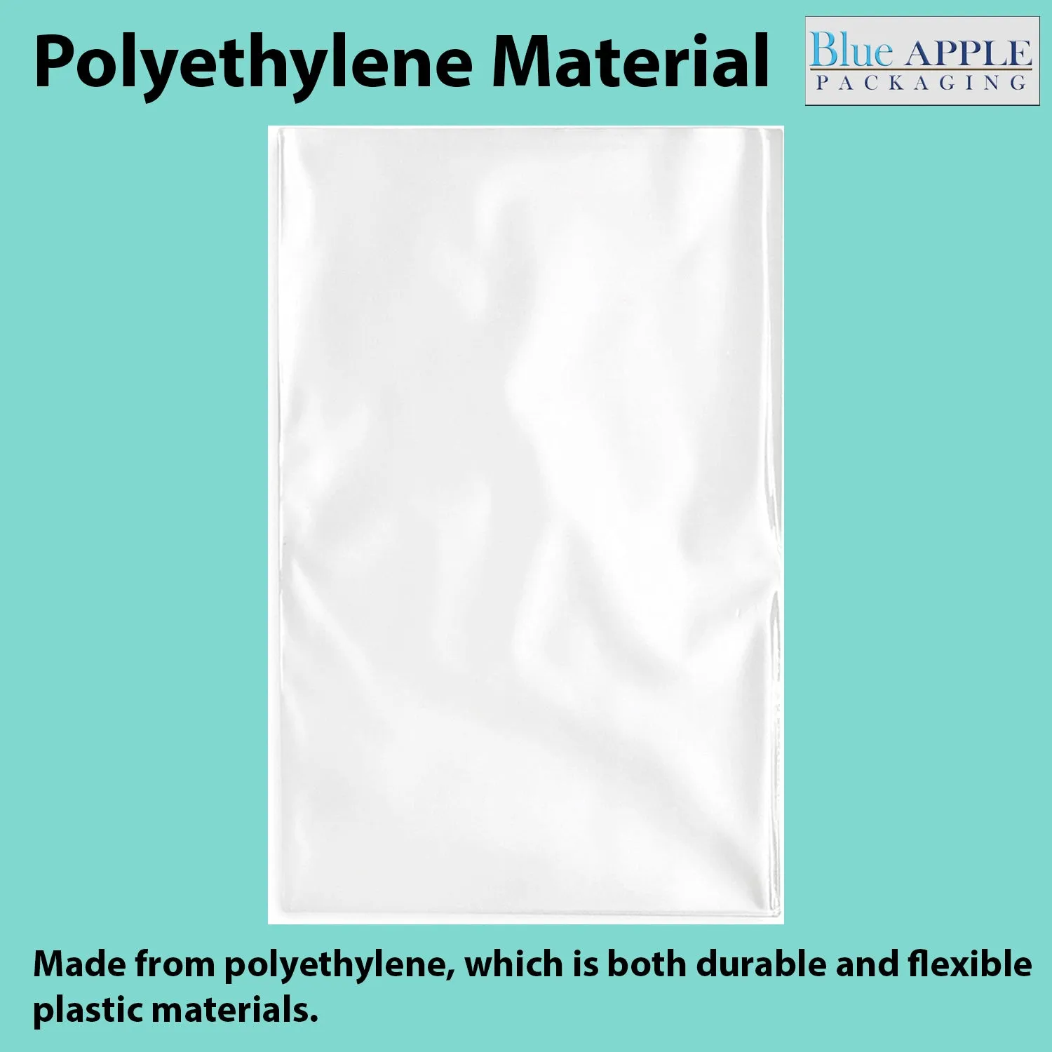 3X24 inches Clear Flat Poly Bags 3Mil Open Top (LDPE)