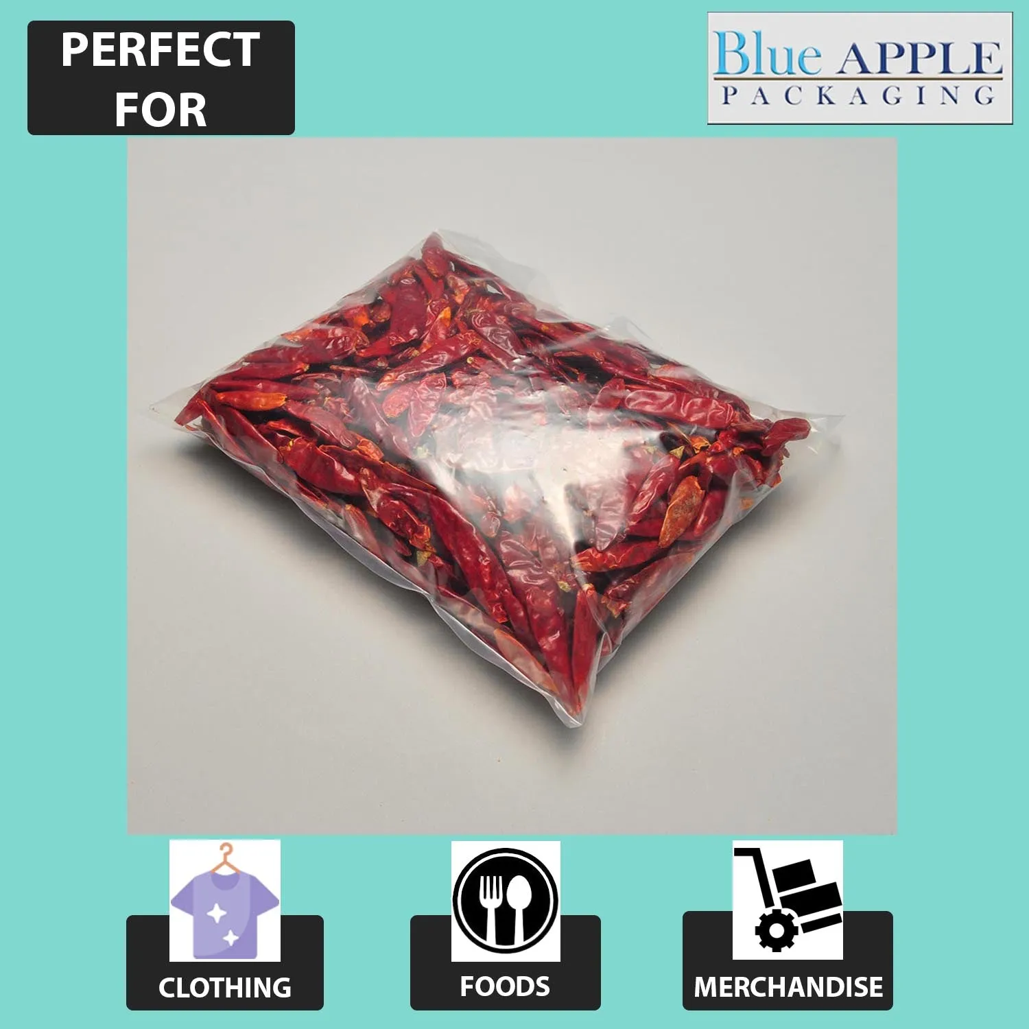 3X24 inches Clear Flat Poly Bags 3Mil Open Top (LDPE)