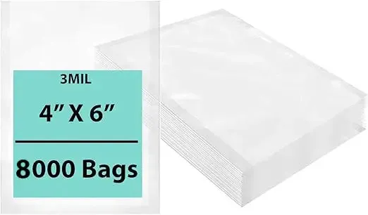 4X6 inches Vacuum Seal Bags for Food Packaging 3 Mil Co-Extruded