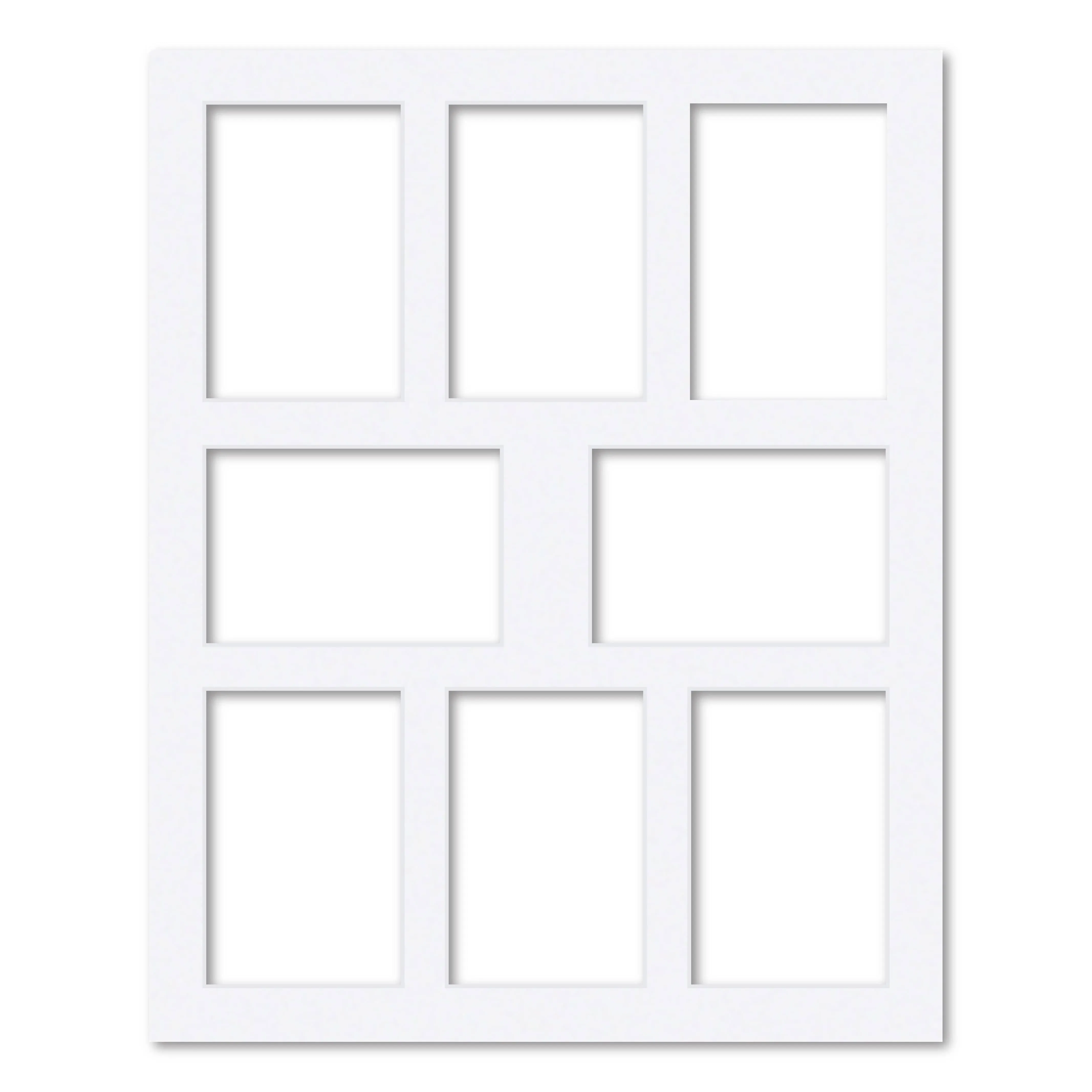 8 Window (4x6in) Collage Photo Mat Board
