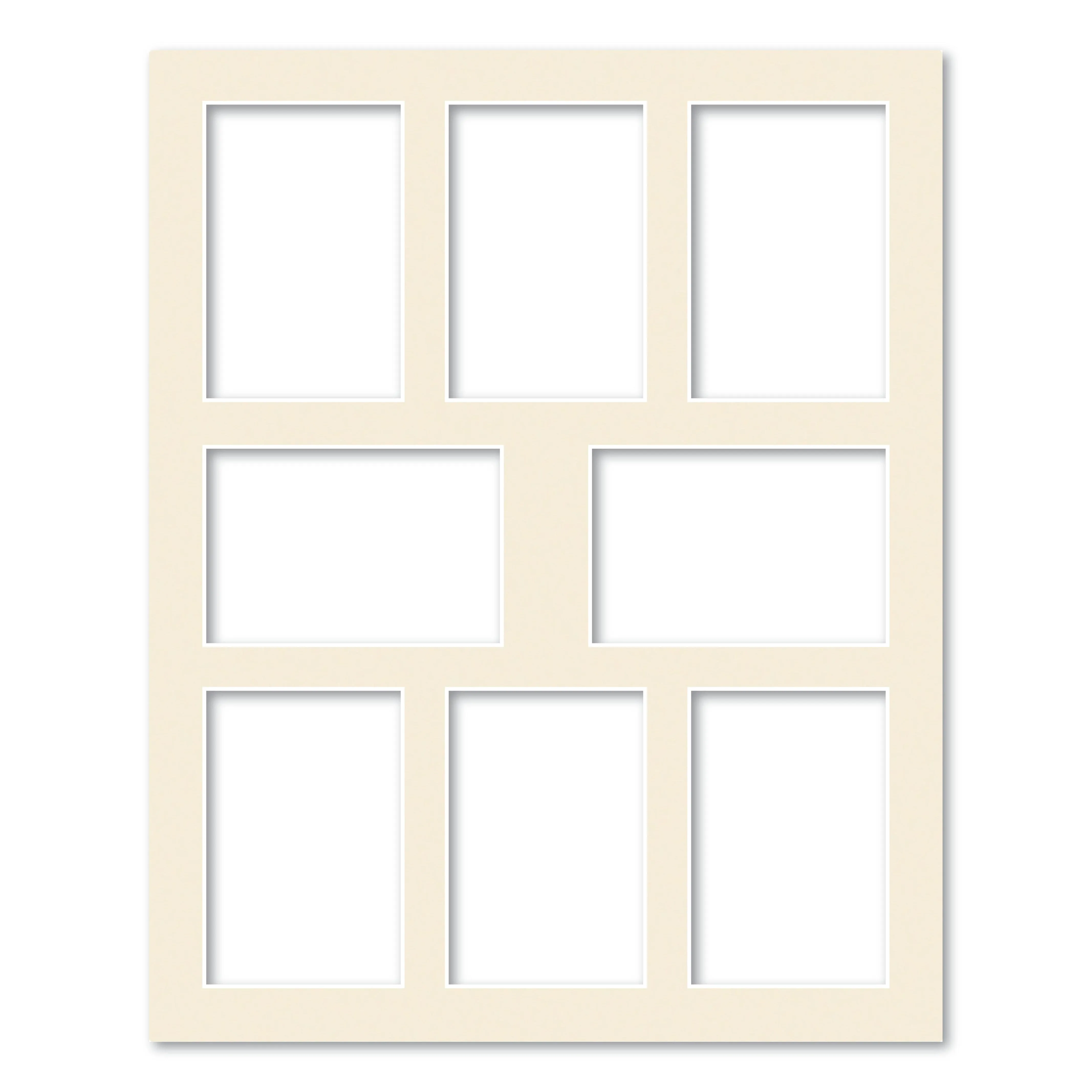 8 Window (4x6in) Collage Photo Mat Board