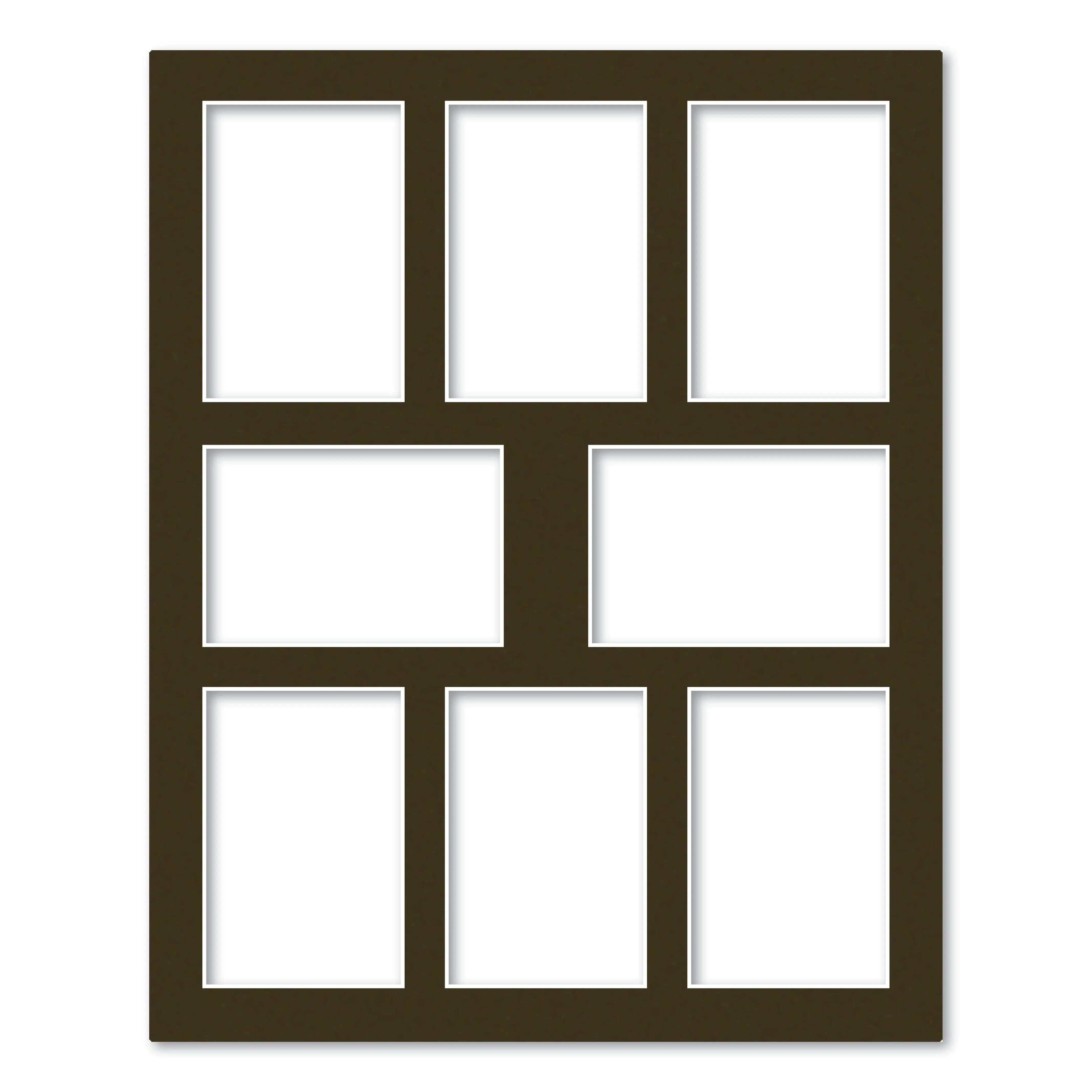8 Window (4x6in) Collage Photo Mat Board