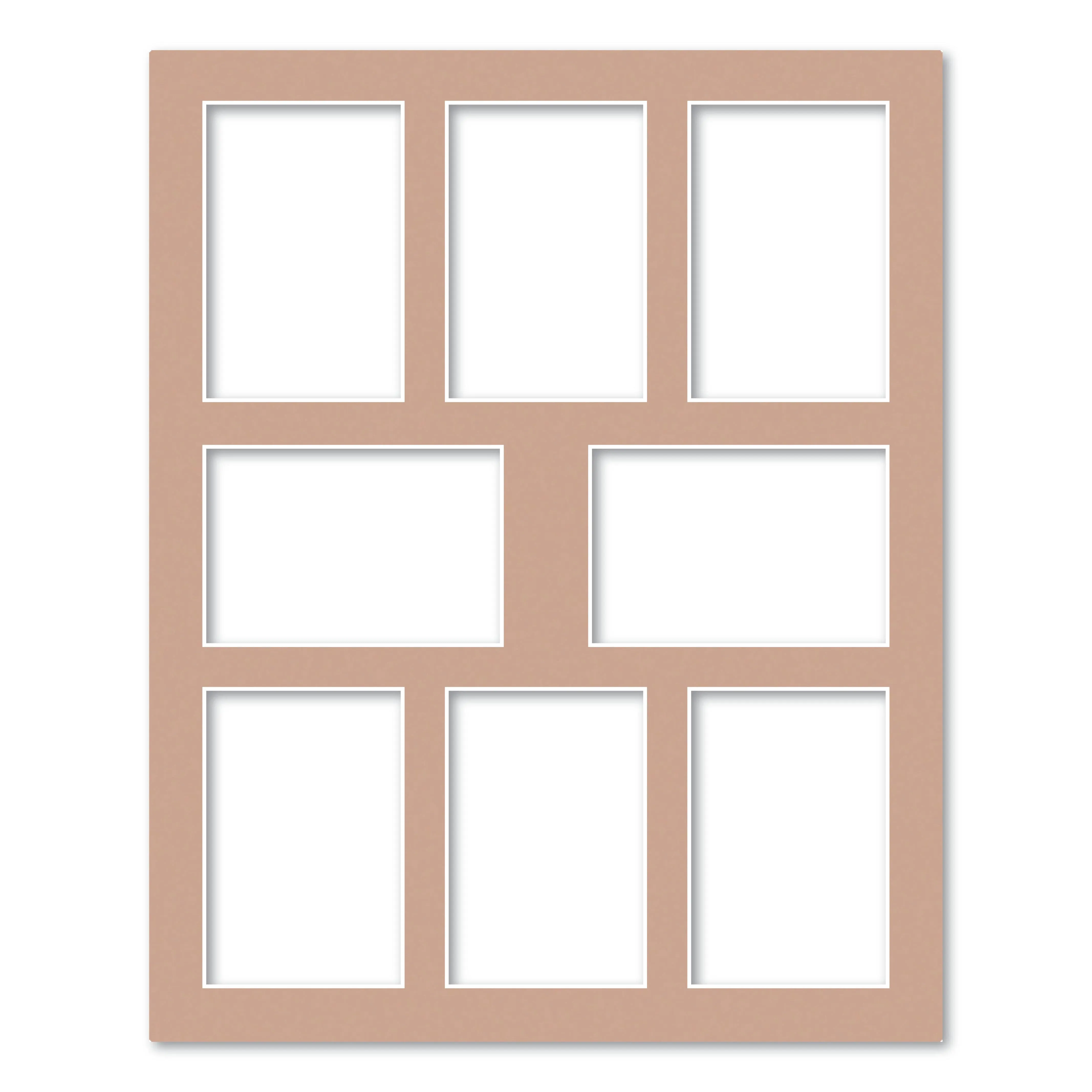 8 Window (4x6in) Collage Photo Mat Board