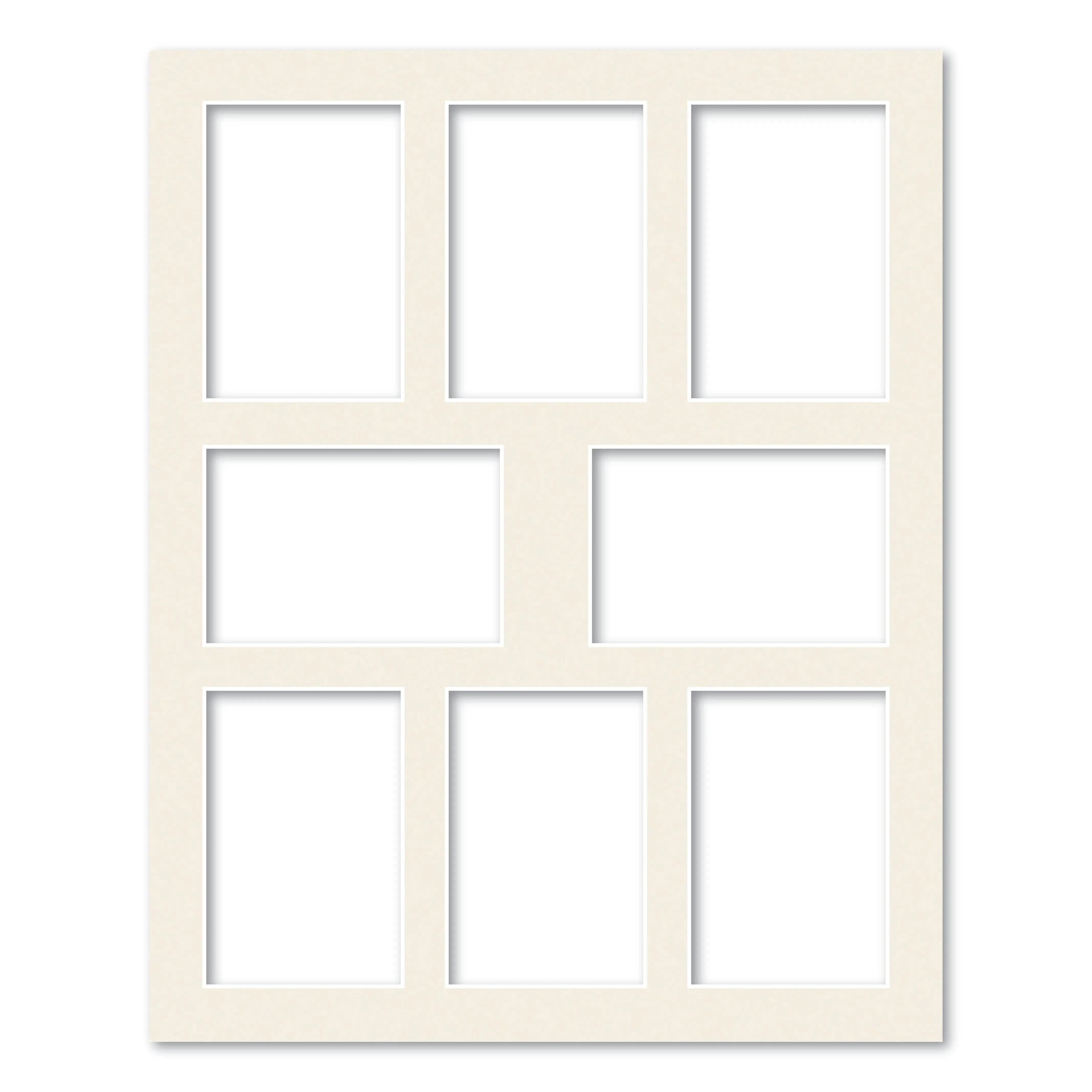 8 Window (4x6in) Collage Photo Mat Board