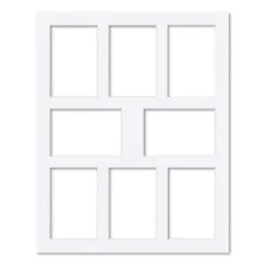 8 Window (4x6in) Collage Photo Mat Board