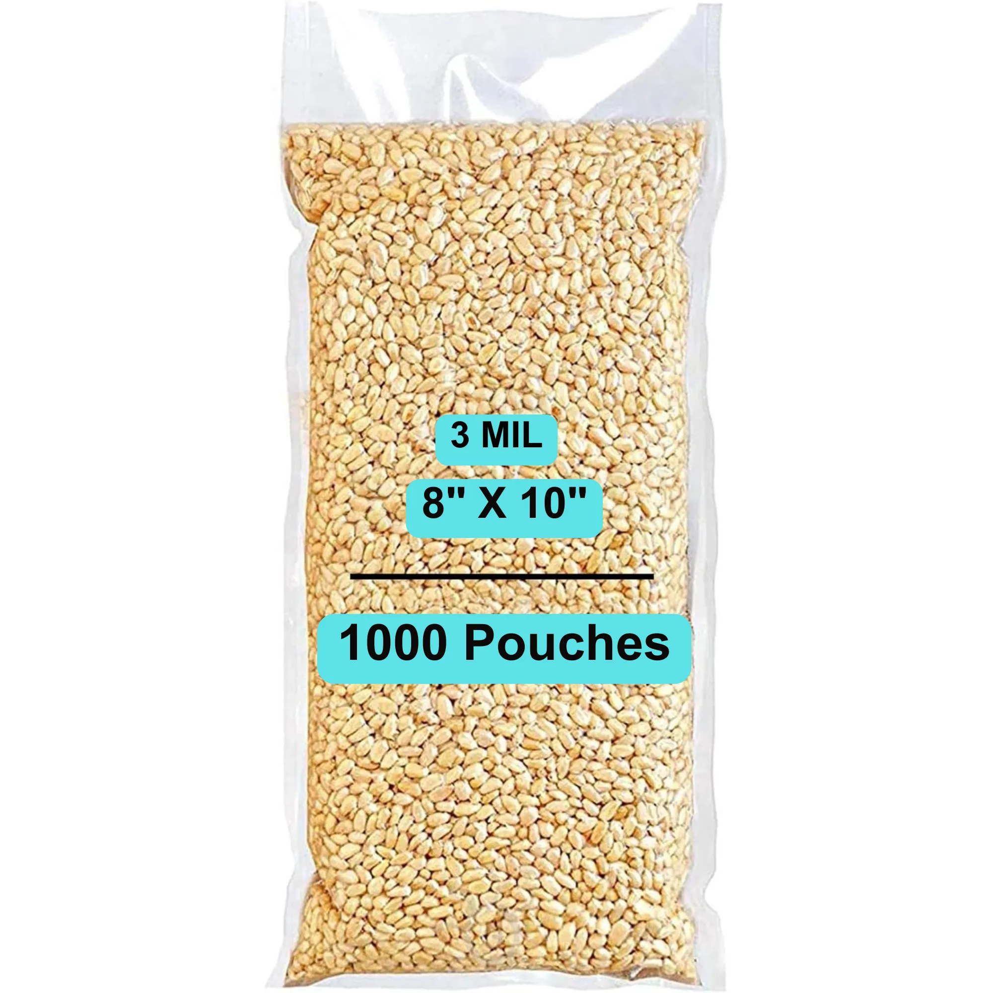 8X10 inches Vacuum Pouches Laminated 3 Mil Poly-Nylon (PN)