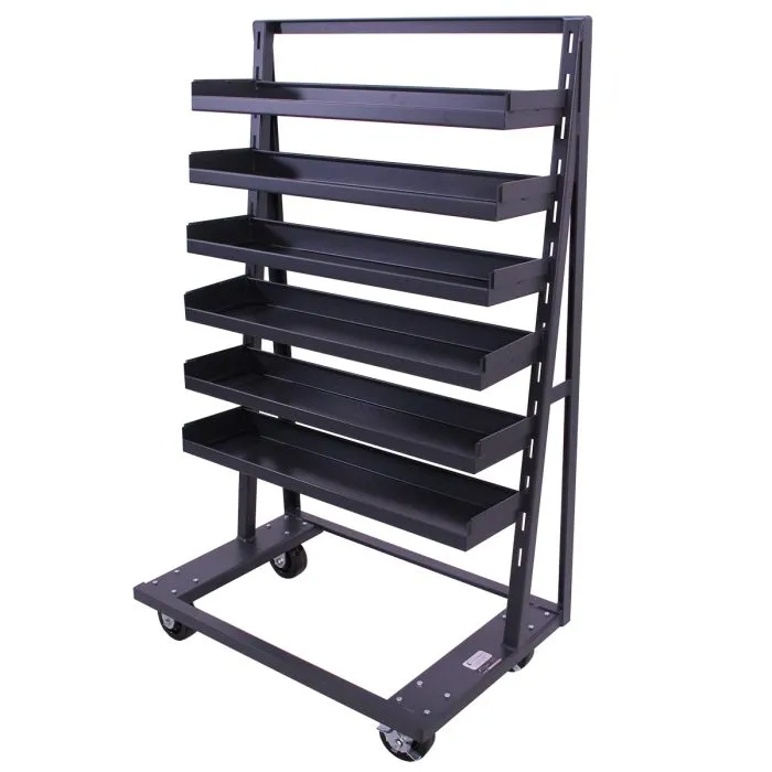 A-Frame Cart | Heavy Duty | Single-sided | 6 Trays with Lip | Valley Craft