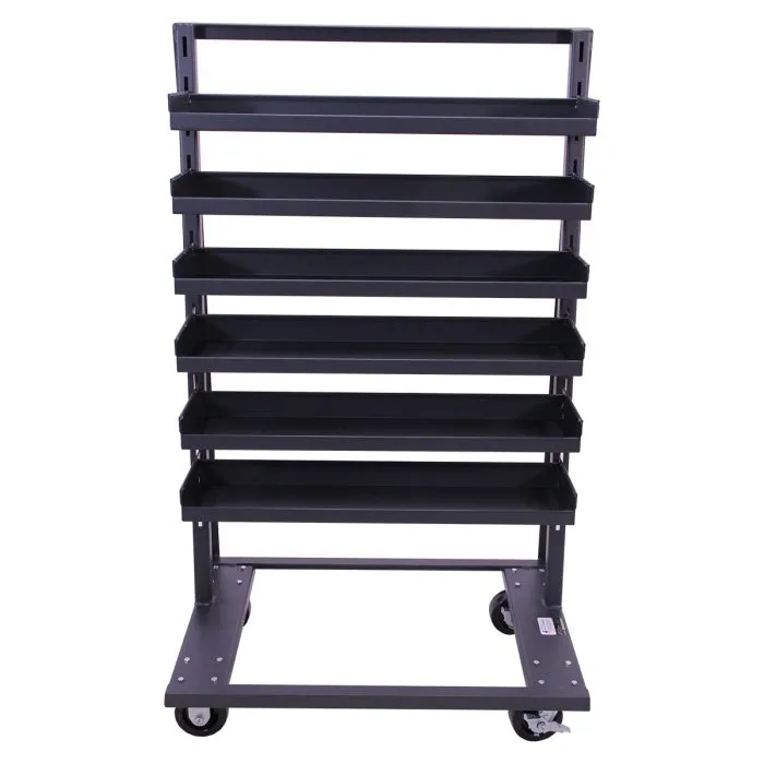 A-Frame Cart | Heavy Duty | Single-sided | 6 Trays with Lip | Valley Craft