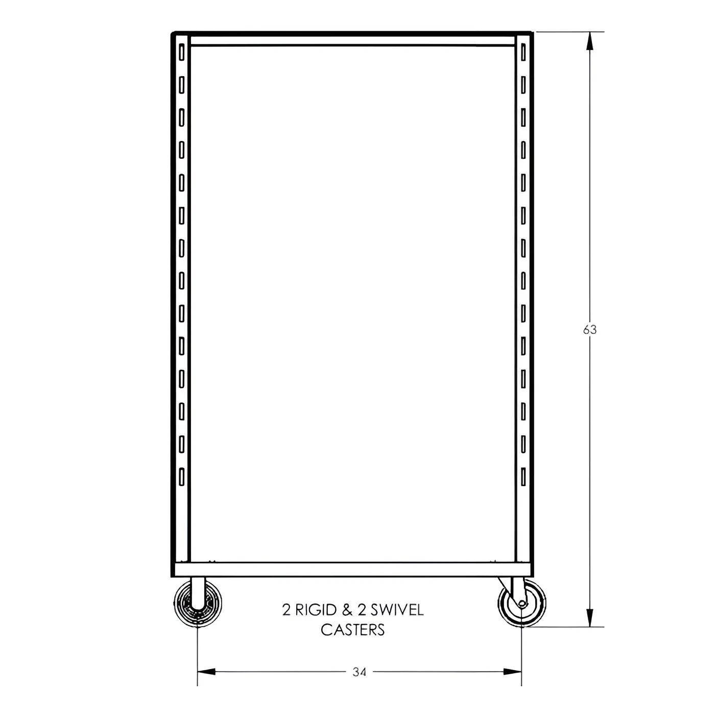 A-Frame Cart | Heavy Duty | Single-sided | 6 Trays with Lip | Valley Craft