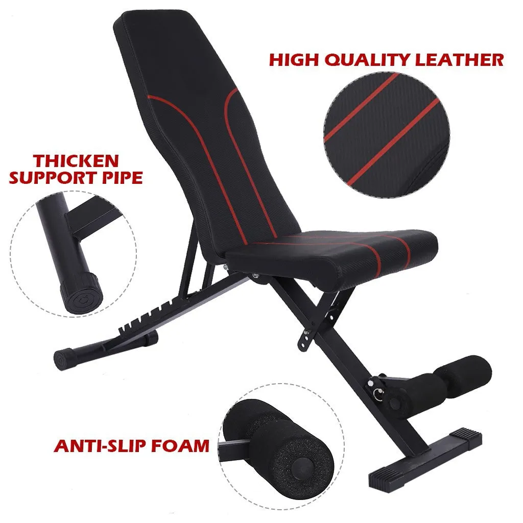 Adjustable Bench,Utility Weight Bench For Full Body Workout Foldable Bench