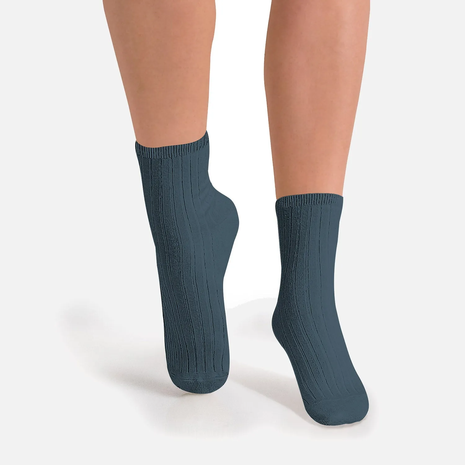 Adult’s Cotton Short Socks - Ash Blue