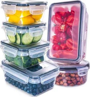 Airtight Food Storage Containers with Lids - Plastic Food Containers with Lids - Plastic Containers with Lids - Lunch Containers Kitchen Storage Containers with Lids BPA Free Food container Fullstar