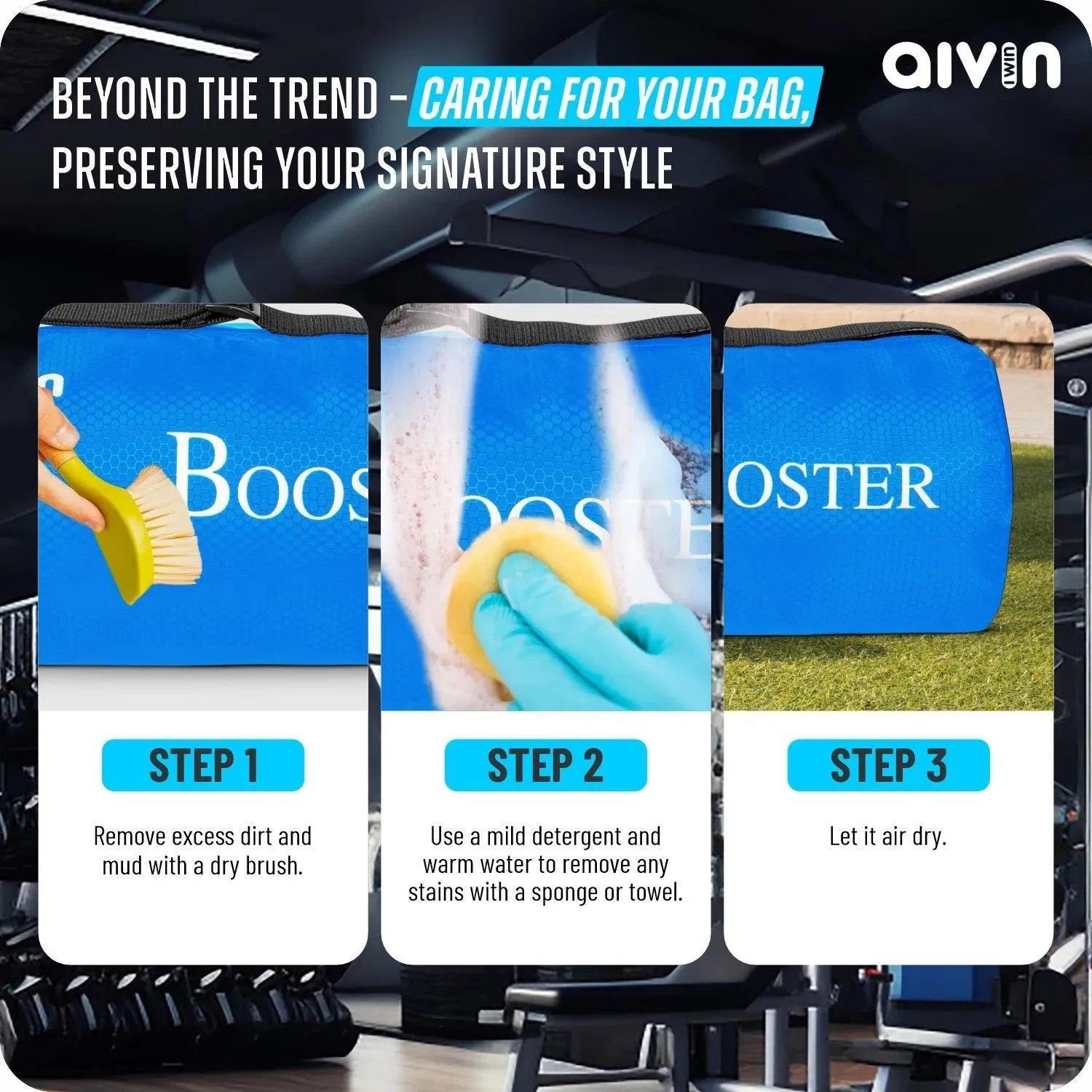 Aivin  Booster Basic Duffel Bags - Sky Blue