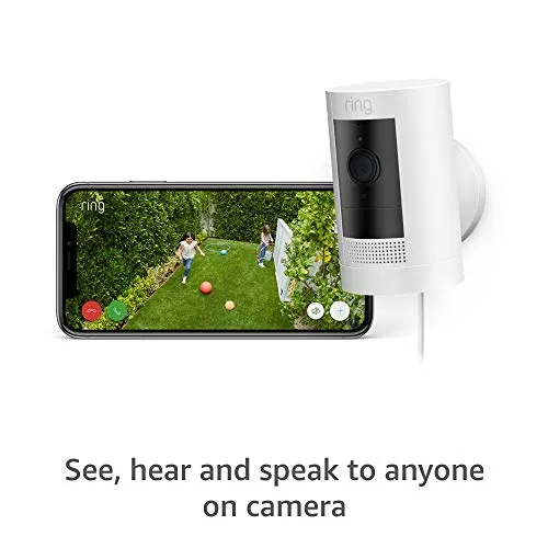 All-new Ring Stick Up Cam Solar HD security camera with two-way talk, Works with Alexa