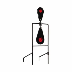 Allen Ruger Steel Shooting Spinner Targets & Folding Stand, 1.5 lbs., Black & Red by Allen