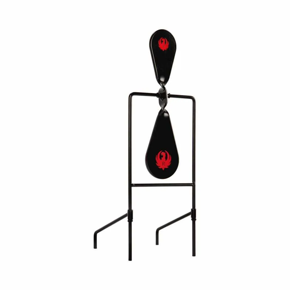 Allen Ruger Steel Shooting Spinner Targets & Folding Stand, 1.5 lbs., Black & Red by Allen