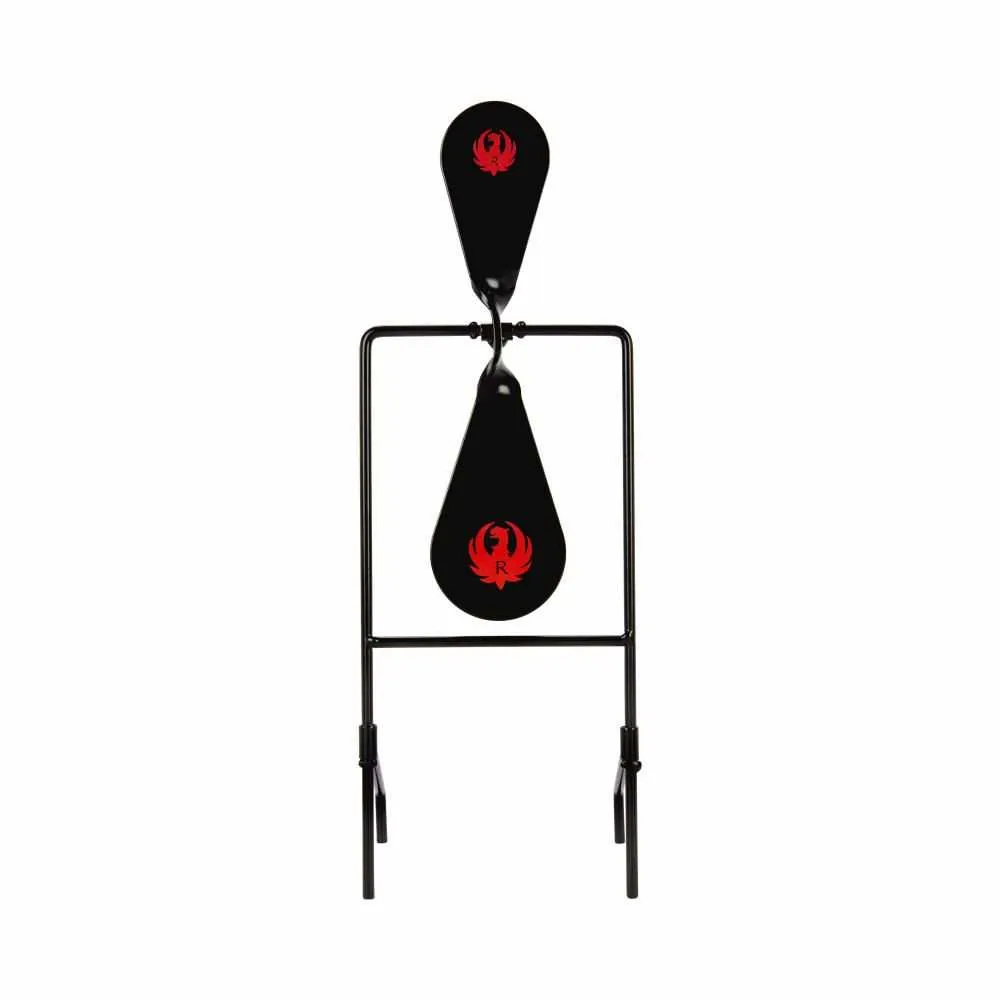 Allen Ruger Steel Shooting Spinner Targets & Folding Stand, 1.5 lbs., Black & Red by Allen