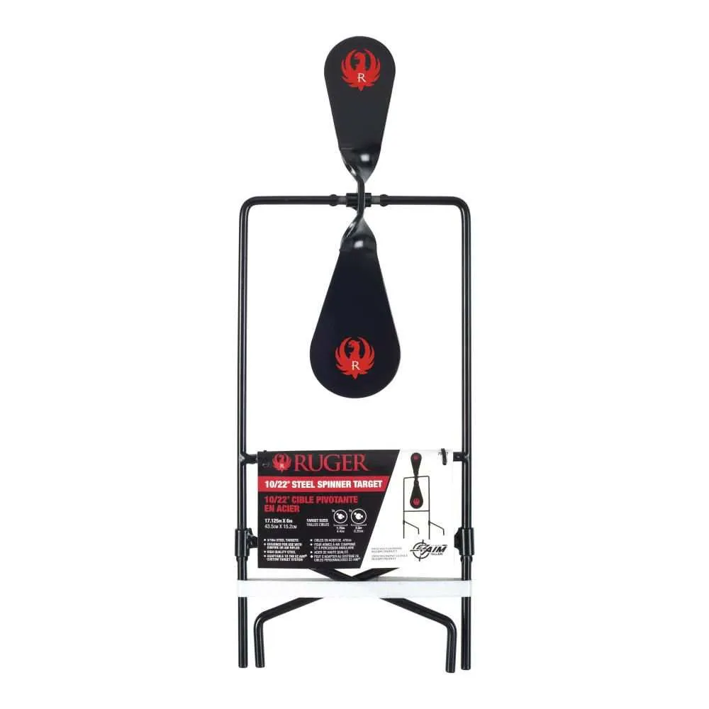 Allen Ruger Steel Shooting Spinner Targets & Folding Stand, 1.5 lbs., Black & Red by Allen