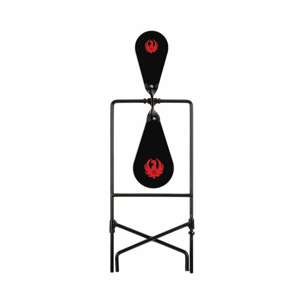 Allen Ruger Steel Shooting Spinner Targets & Folding Stand, 1.5 lbs., Black & Red by Allen