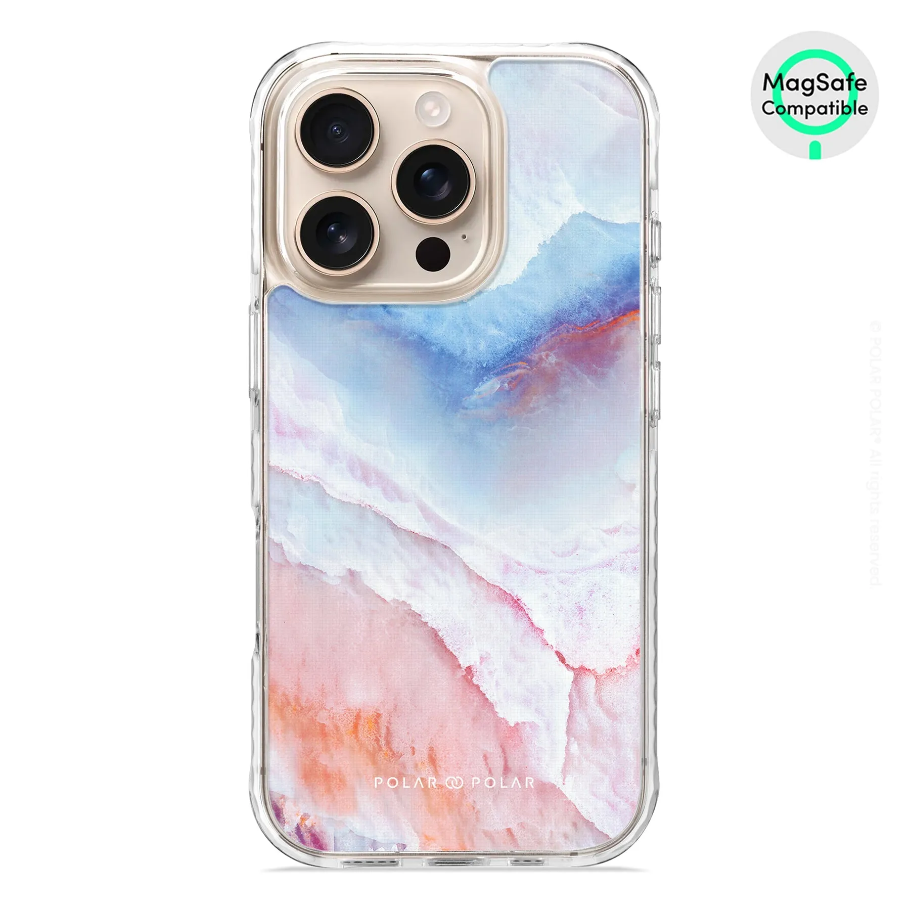 Almond Coast - iPhone 16 Pro Clear Bumper MagSafe Case