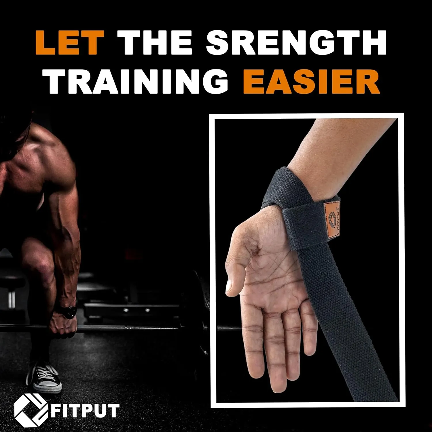 ALYV Weight Lifting Straps For Gym Wrist Support For Men Gym Accesories For Men & Women Wrist Strap For Gym Deadlift Straps For Gym (Black)