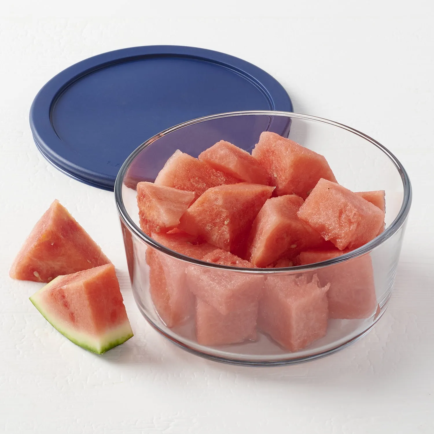 Anchor Hocking Clear Round Glass 7-Cup Food Storage Bowl with Lid
