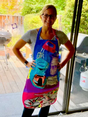 Apron: Fruit Designs & Kitchen Appliances